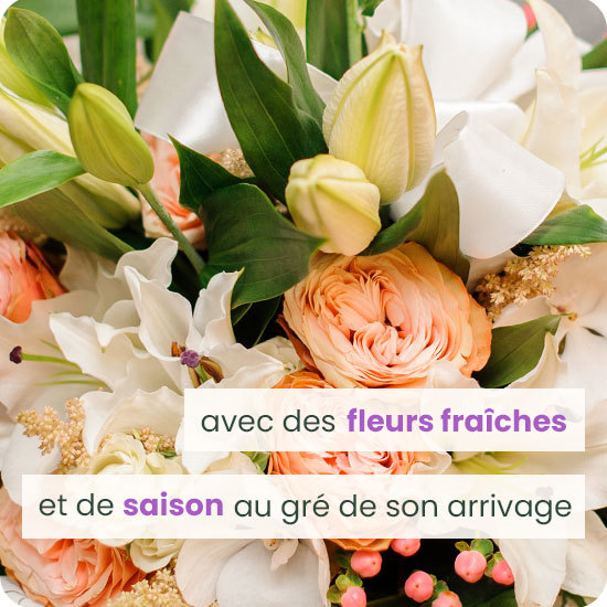 Bouquet du fleuriste pastel deuil