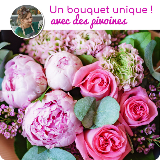 Bouquet du fleuriste pivoines - livraison de fleurs | 123Fleurs