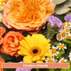 Bouquet du fleuriste tons chauds deuil