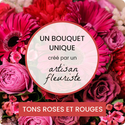 Bouquet du fleuriste rose et rouge