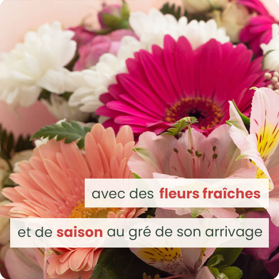 Bouquet du fleuriste rose et rouge