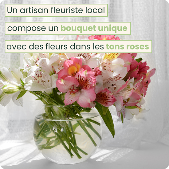 Bouquet du fleuriste rose