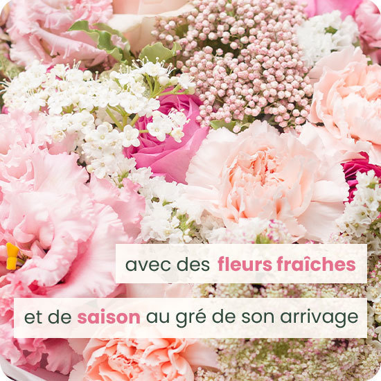 Bouquet du fleuriste tons roses