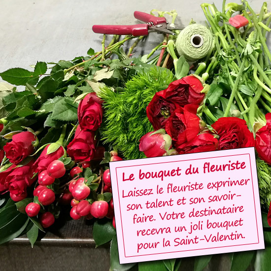 Bouquet du fleuriste Saint-Valentin