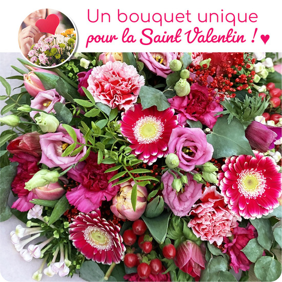 Bouquet du fleuriste saint valentin - Livraison de fleurs | 123Fleurs
