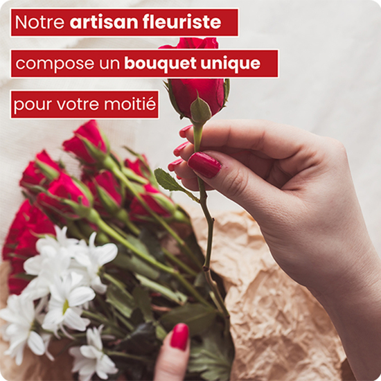 Bouquet du fleuriste Saint Valentin