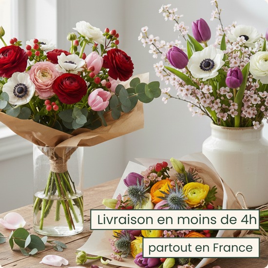 Fleurs selon arrivage en boutique