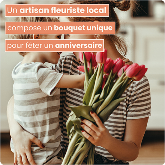 Bouquet de fleurs spécial anniversaire - Livraison en 4 heures