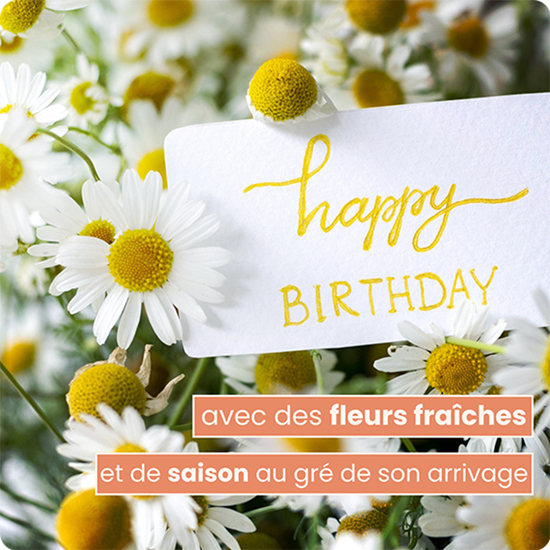 Bouquet de fleurs spécial anniversaire - Livraison en 4 heures