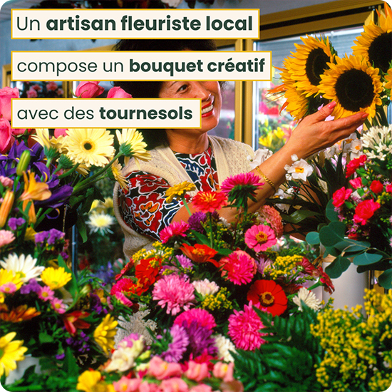Bouquet du fleuriste spécial tournesol 