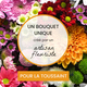 Bouquet du fleuriste pour la Toussaint dans les tons chauds