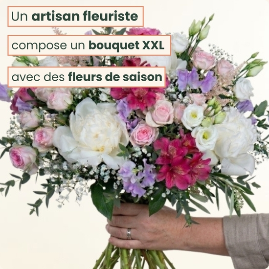 Livraison aujourd'hui partout en France par un artisan fleuriste local avec remise en main propre.