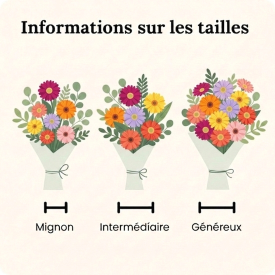 Bouquet de fleurs gerberas colorés Enjoy