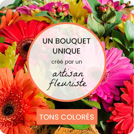 Bouquet fleuriste coloré DOM-TOM