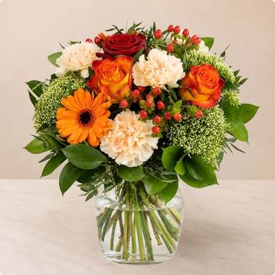 Bouquet deuil Hommage chaleureux