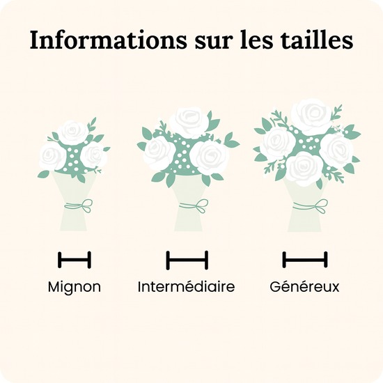 Bouquet Impérial blanc avec roses, gypsophile et feuillage - création florale 123fleurs