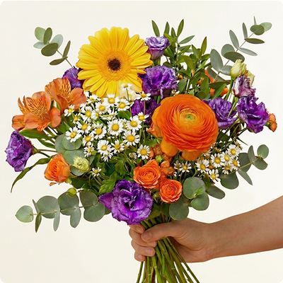 Bouquet Jardin Coloré livraison rapide par artisan fleuriste 123fleurs