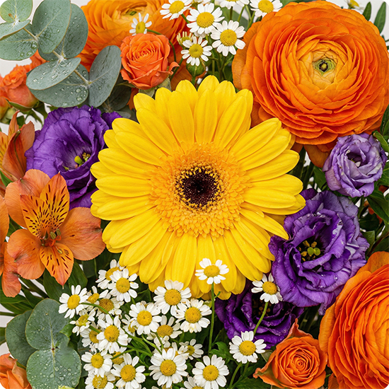 Bouquet Jardin Coloré livraison rapide par artisan fleuriste 123fleurs