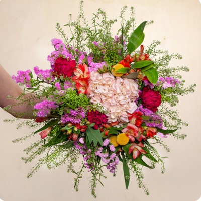 Bouquet Jardin Sauvage 123fleurs – Livraison aujourd’hui - Bouquet avec d l'hortensia