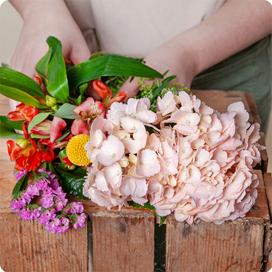 Bouquet Jardin Sauvage 123fleurs – Livraison aujourd’hui - Bouquet avec d l'hortensia