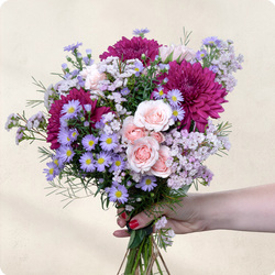 Fleurs tendres livrées en 4h avec 123fleurs