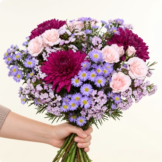 Fleurs tendres livrées en 4h avec 123fleurs