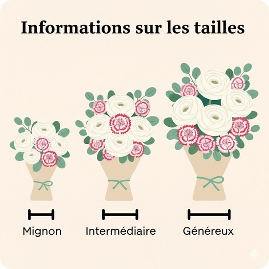 Bouquet dans les tons blancs et roses