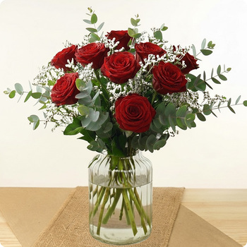 Bouquet Mon amour - Roses rouges intenses - Livraison 123fleurs