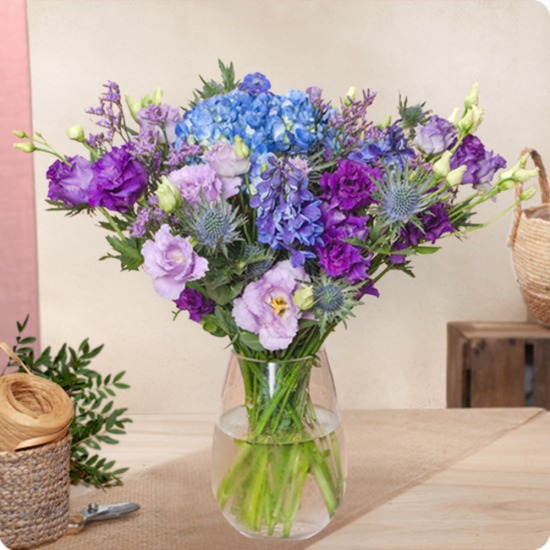 Bouquet Myrtille 123fleurs – Livraison aujourd’hui - Hortensia bleu