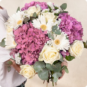 Bouquet avec hortensia rose Niña