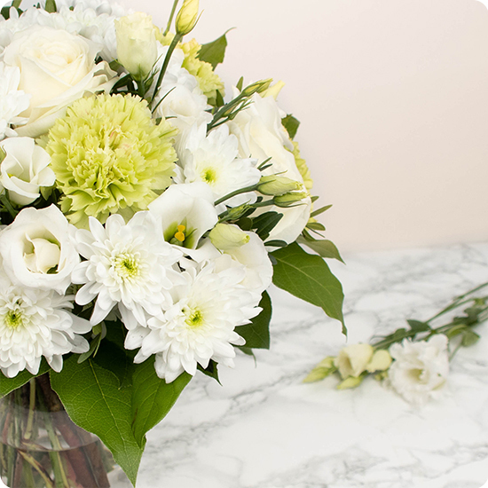 Bouquet pour deuil Nuage Blanc