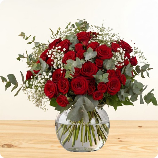 Bouquet Obsession – Roses rouges passion pour la Saint-Valentin – 123fleurs