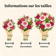 Bouquet Octobre Rose rond aux tons roses et fuchsia avec petites fleurs blanches dans un vase en verre