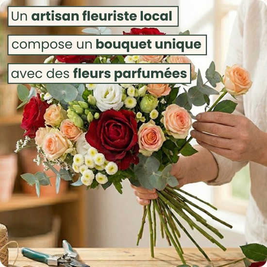 Livraison par un fleuriste du réseau 123fleurs