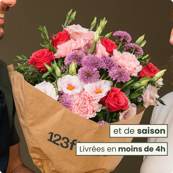 Livraison par un fleuriste du réseau 123fleurs
