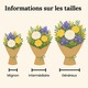 Bouquet Promesse Fleurie avec iris violets et fleurs de saison jaunes et blanches par 123fleurs