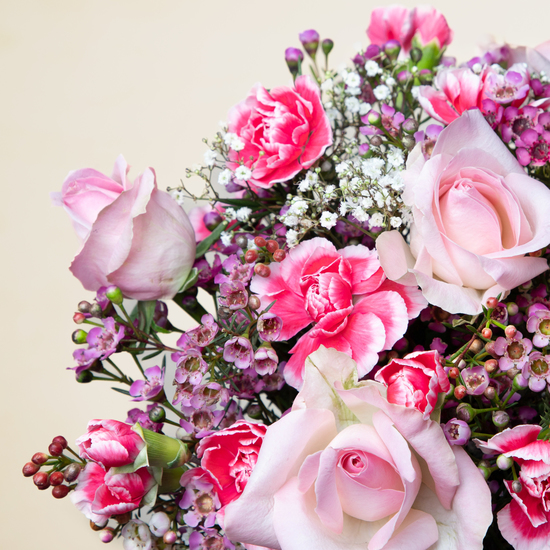 Bouquet Rose Tendresse - avec de magnifiques roses roses