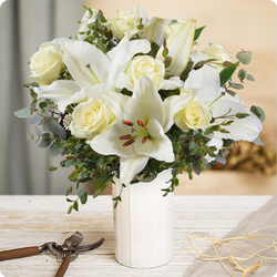 Bouquet roses et lys