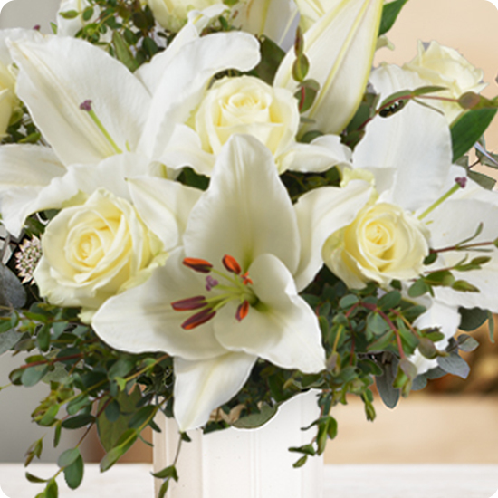 Bouquet roses et lys