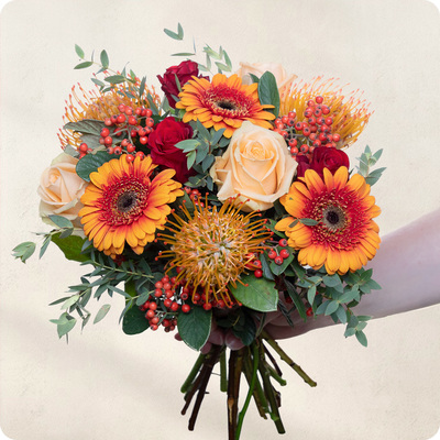 Bouquet Safran - Bouquet coloré et épicé avec 123fleurs