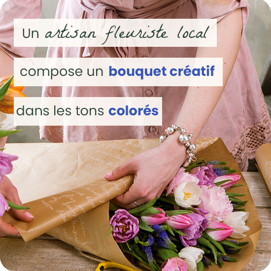 Bouquet coloré spécial journée internationale des droits des femmes