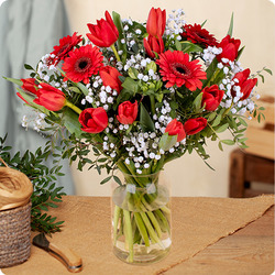 Bouquet deTulipes en rouge