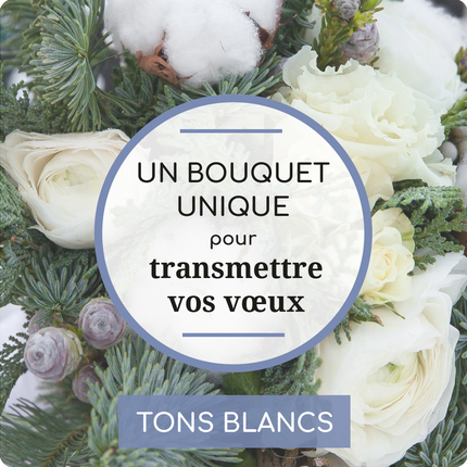 Bouquet du fleuriste voeux blanc