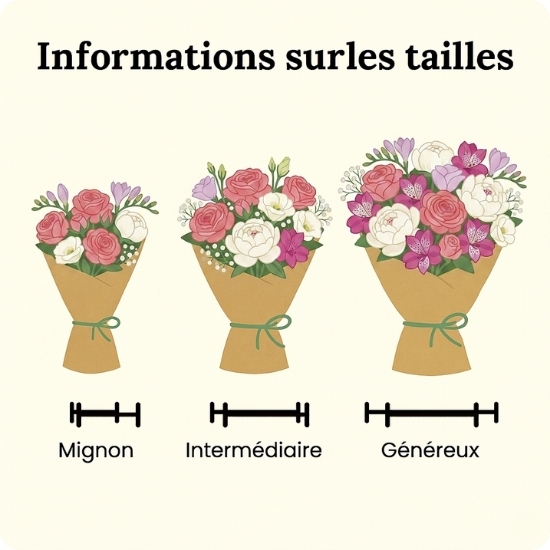 La livraison est effectuée en main propre pour garantir une présentation soignée et une belle surprise.