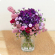 Bouquet Violetta avec hortensia violet et fleurs roses – Composition florale raffinée