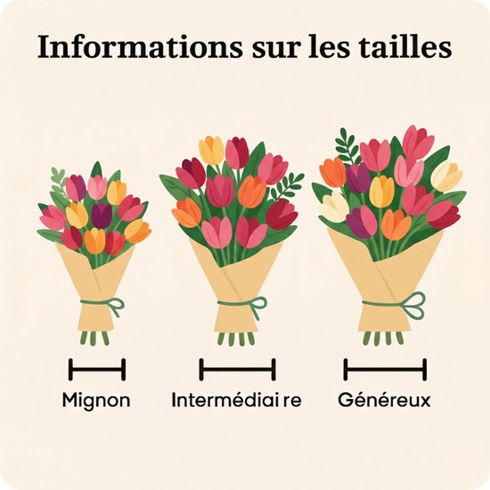 Brassée de tulipes multicolore
