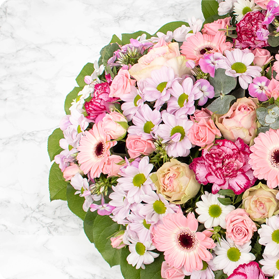 Cœur de fleurs pour deuil Envol