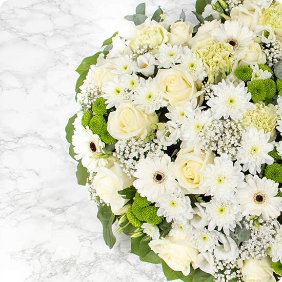 Cœur de fleurs pour deuil Eternel