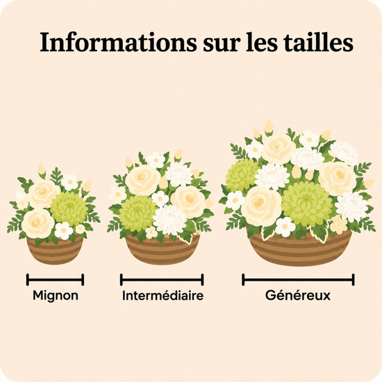 Colombe – Corbeille de deuil tons blancs et verts