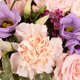 Composition de fleurs rose et mauve Mélia